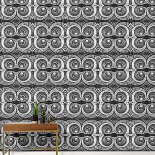 Black and white staircase large wallpaper