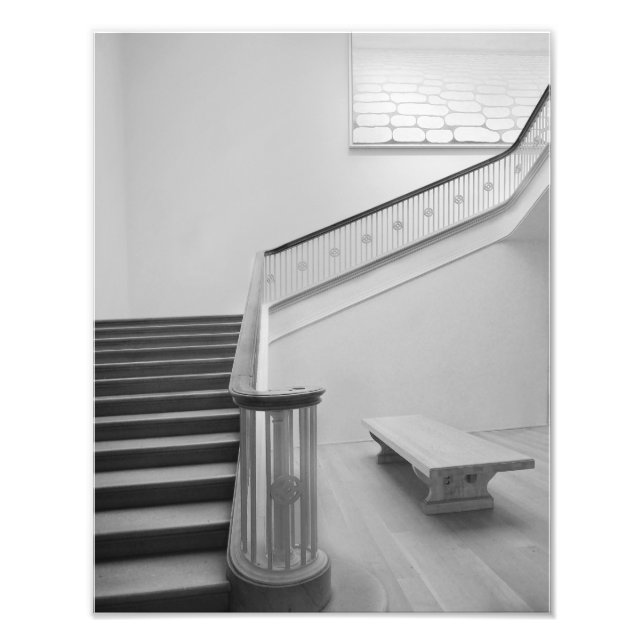 Black and white Stairs Photo Print (Front)