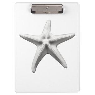 Black and White Starfish Clipboard