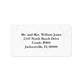 Black and White Starfish Custom Address Labels