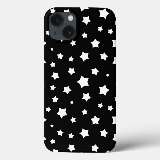 Black and white stars pattern Case-Mate iPhone case (Back)