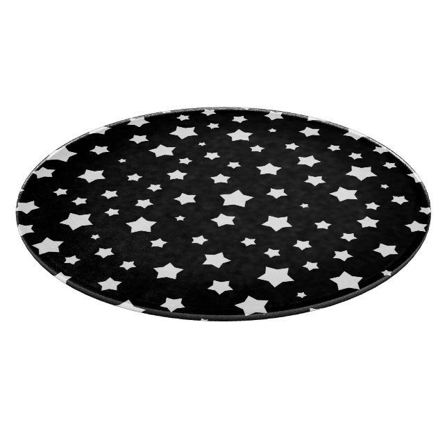 Black and white stars pattern cutting board (Corner)