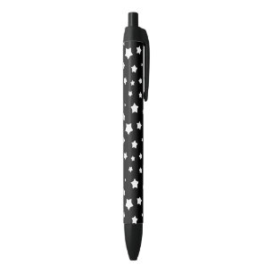 Black and white stars pattern ink pen