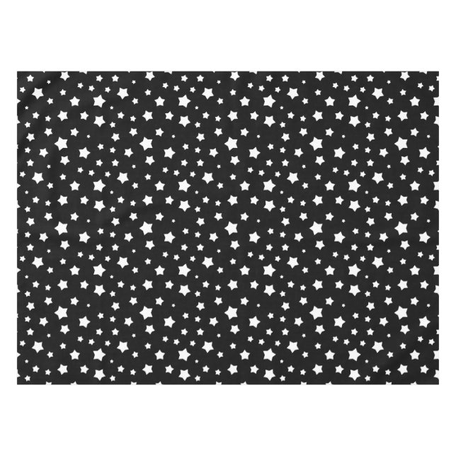 Black and white stars pattern tablecloth (Front (Horizontal))