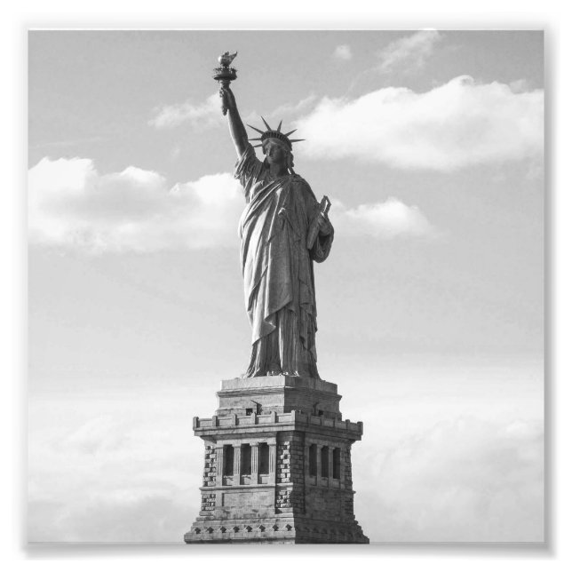 Black and White Statue of Liberty Photo Print (Front)