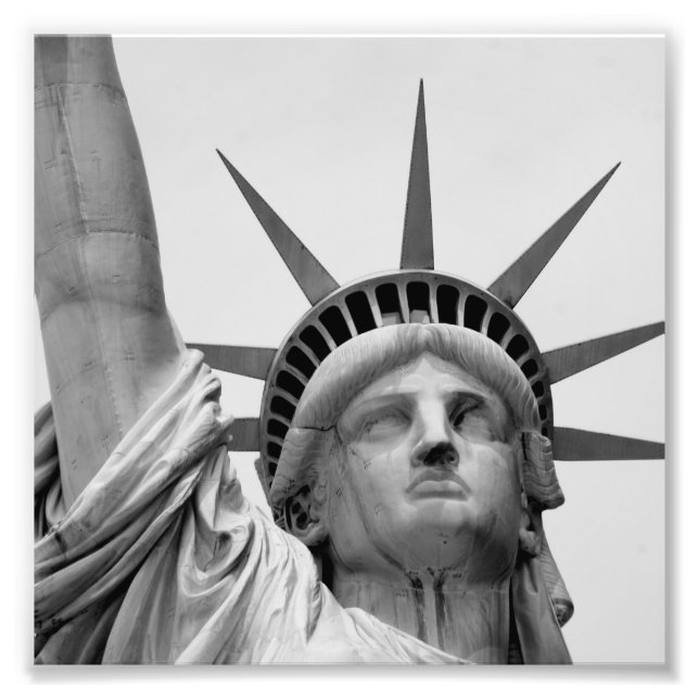 Black and White Statue of Liberty Photo Print (Front)