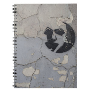 Black and white stone fragment notebook