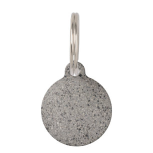 black and white stone pattern pet tag