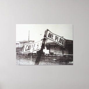 Black and white street sign