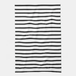 Black And White Stripe Hand Towel