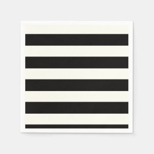 Black and White Stripe Napkin