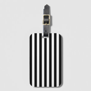 Black and White Stripe Pattern Luggage Tags