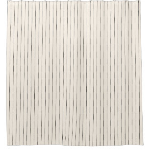 Black and White stripe Shower Curtain