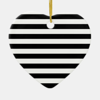 Black and White Stripe | Striped Design Ceramic Tree Decoration