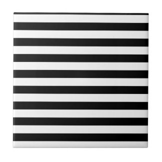 Black and White Stripe | Striped Design Tile