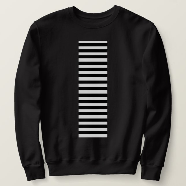 Black and White Stripe Sweatshirt (Design Front)