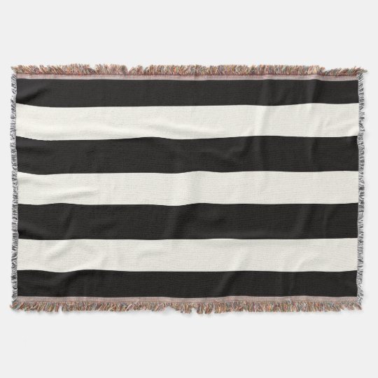 Black and White Stripe Throw Blanket Zazzle.co.uk