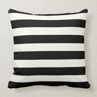 Black and white stripe throw pillow