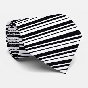 Black And White Stripe Tie