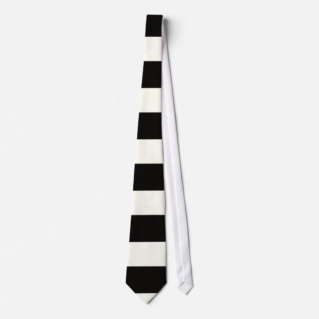 Black and White Stripe Tie (Front)