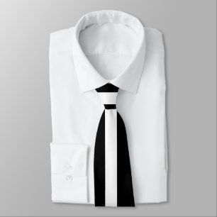 Black And White Stripe     Tie