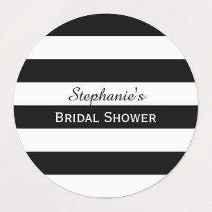 Black and White Striped Bridal Shower