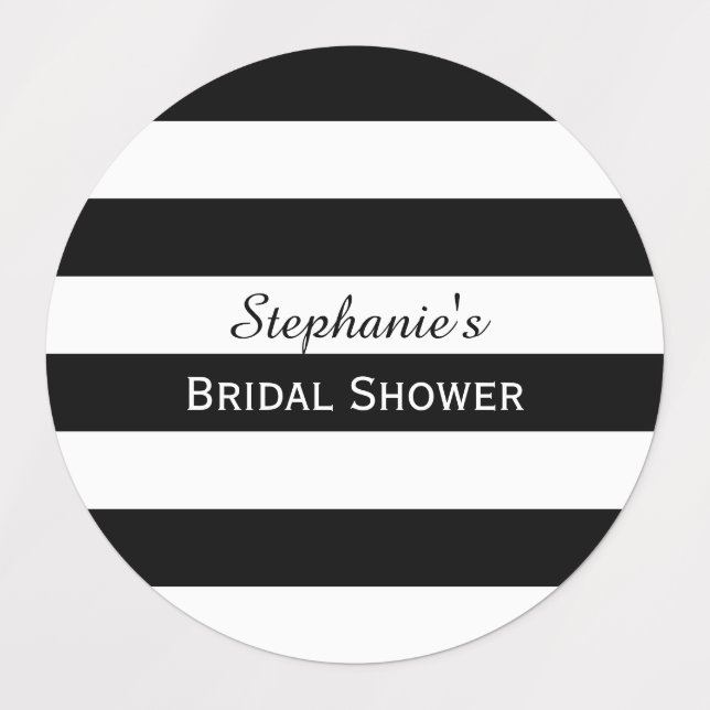Black and White Striped Bridal Shower (Design 3)