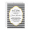 Black and White Striped Bridal Shower Invitation