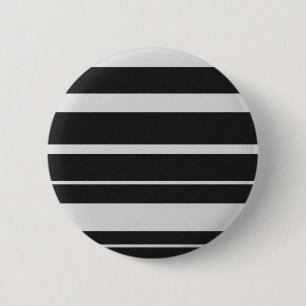 Black and White Striped Button