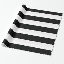 Black and White Striped Gift Wrapping Paper