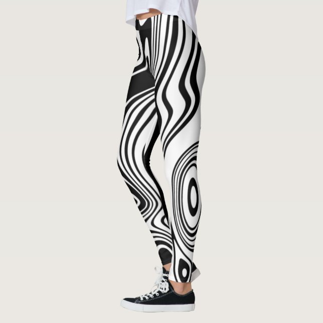 Black and White Striped Leggings or Choose Colours (Left)