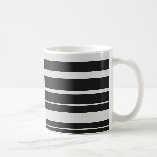Black and White Striped Mug (Right)