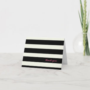 Black and White Striped Note Card