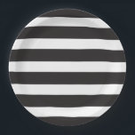 BLACK AND WHITE STRIPED Party Plate<br><div class="desc"></div>
