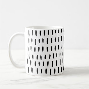 Black and white striped pattern: hand-drawn coffee mug