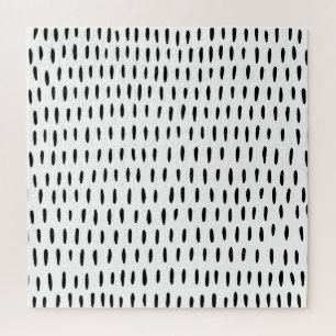 Black and white striped pattern: hand-drawn jigsaw puzzle