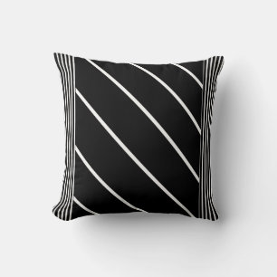 Black and White Striped Pillow - Chic in Stripes
