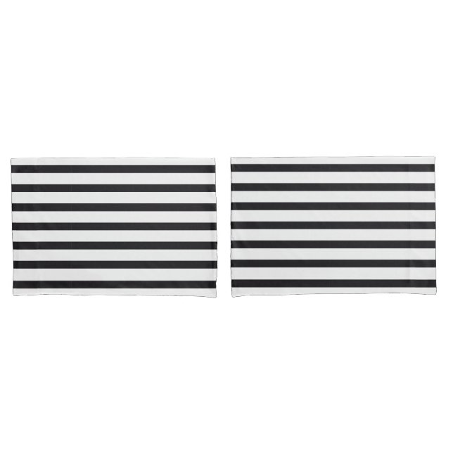 Black and white striped Pillow Set Pillowcase (Front-Set)