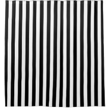 Black And White Striped Shower Curtain