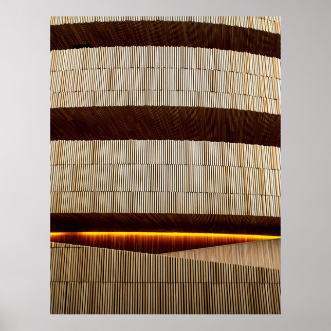Black and white striped textile poster (Front)