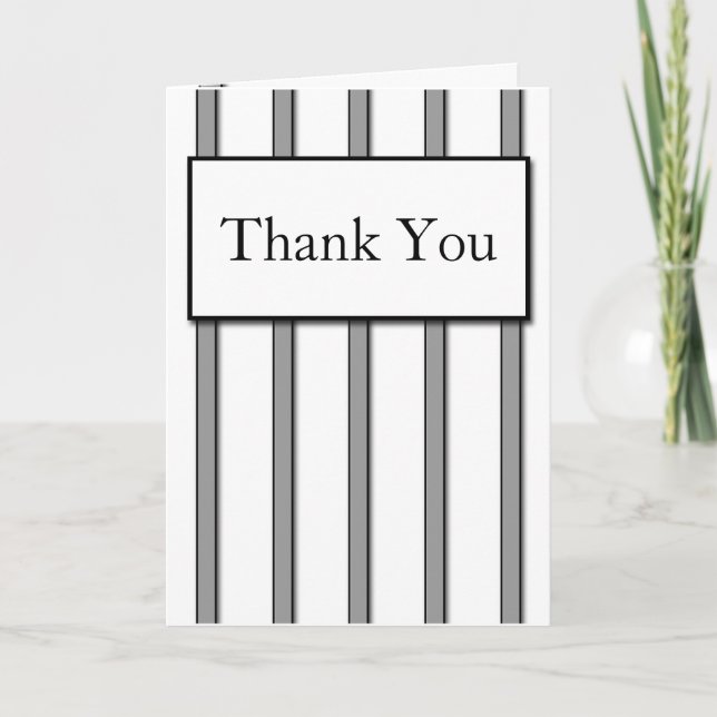 Black and White Striped Thank You (Front)
