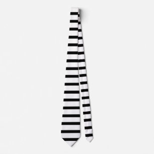 Black and White Striped Tie