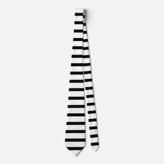 Black and White Striped Tie