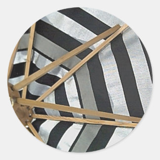 Black and White Striped Umbrella Envelope Seals
