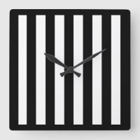 Black and White Striped Wall Clock