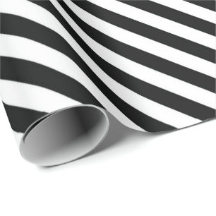 Black and white striped wrapping paper