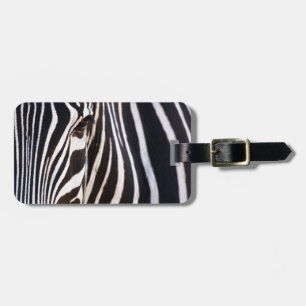 Black and White Striped Zebra Luggage Tag