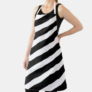 Black and White stripes Apron
