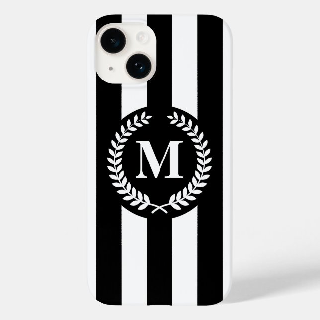 Black and White Stripes Case-Mate iPhone Case (Back)
