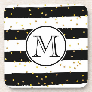 Black and White Stripes Coaster